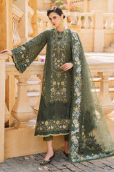 Imrozia Green Embroidered Lawn Suit